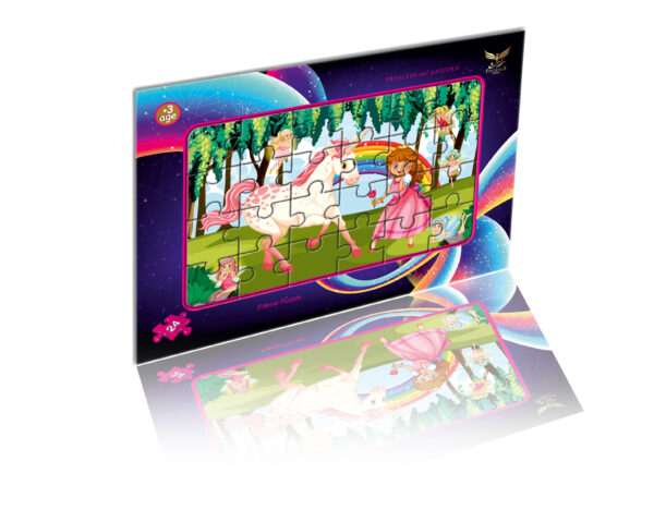 F-008 Frame Puzzle Prenses ve Unicorn